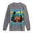 Bahamian Girl Long Sleeve Shirt Melanin Afro Messy Bun Black Woman Bahamas Flag - Wonder Print Shop