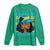 Bahamian Girl Long Sleeve Shirt Melanin Afro Messy Bun Black Woman Bahamas Flag - Wonder Print Shop