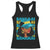 Bahamian Girl Racerback Tank Top Melanin Afro Messy Bun Black Woman Bahamas Flag - Wonder Print Shop