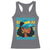 Bahamian Girl Racerback Tank Top Melanin Afro Messy Bun Black Woman Bahamas Flag - Wonder Print Shop
