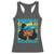 Bahamian Girl Racerback Tank Top Melanin Afro Messy Bun Black Woman Bahamas Flag - Wonder Print Shop