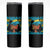 Bahamian Girl Skinny Tumbler Melanin Afro Messy Bun Black Woman Bahamas Flag - Wonder Print Shop