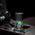 Bahamian Girl Skinny Tumbler Melanin Afro Messy Bun Black Woman Bahamas Flag - Wonder Print Shop