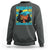 Bahamian Girl Sweatshirt Melanin Afro Messy Bun Black Woman Bahamas Flag - Wonder Print Shop