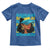Bahamian Girl Toddler T Shirt Melanin Afro Messy Bun Black Woman Bahamas Flag - Wonder Print Shop