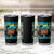 Bahamian Girl Tumbler Cup Melanin Afro Messy Bun Black Woman Bahamas Flag - Wonder Print Shop