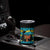 Bahamian Girl Tumbler Cup Melanin Afro Messy Bun Black Woman Bahamas Flag - Wonder Print Shop