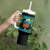 Bahamian Girl Tumbler With Handle Melanin Afro Messy Bun Black Woman Bahamas Flag - Wonder Print Shop