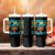 Bahamian Girl Tumbler With Handle Melanin Afro Messy Bun Black Woman Bahamas Flag - Wonder Print Shop