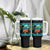 Bahamian Girl Tumbler With Handle Melanin Afro Messy Bun Black Woman Bahamas Flag - Wonder Print Shop
