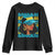 Bahamian Girl Youth Sweatshirt Melanin Afro Messy Bun Black Woman Bahamas Flag - Wonder Print Shop