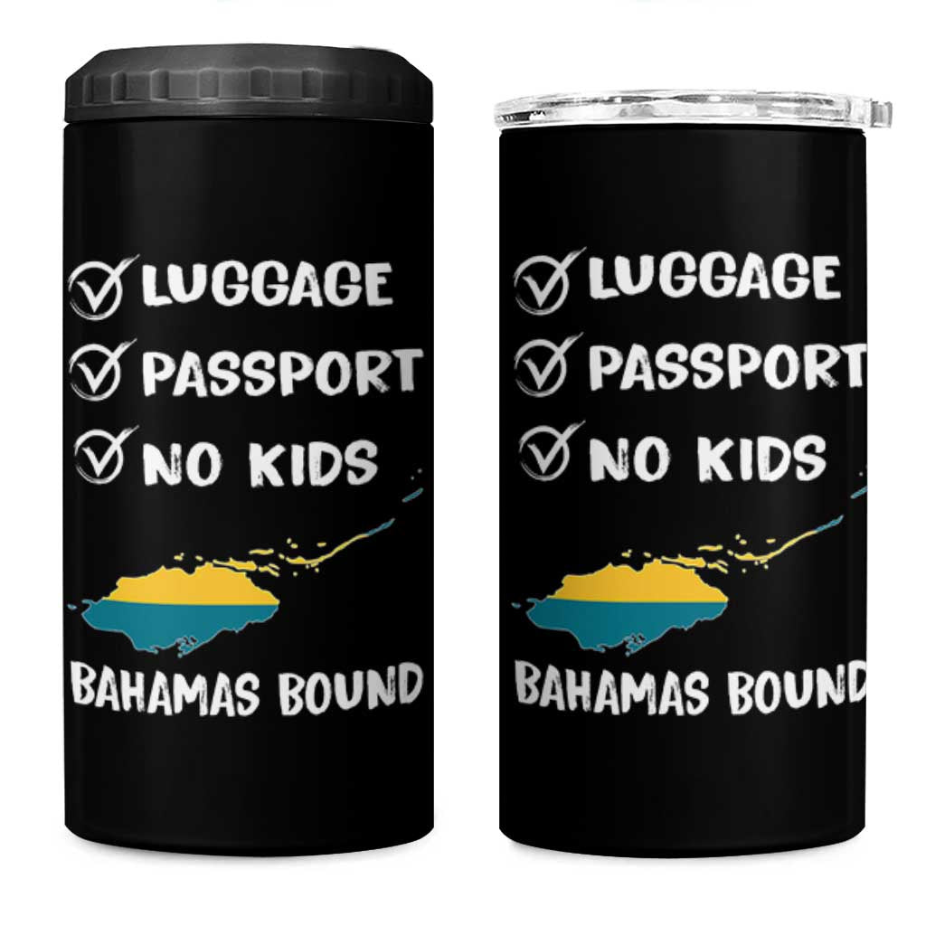 Bahamas Vacation 4 in 1 Can Cooler Tumbler Funny Tropical Island Summer Travel - Wonder Print Shop