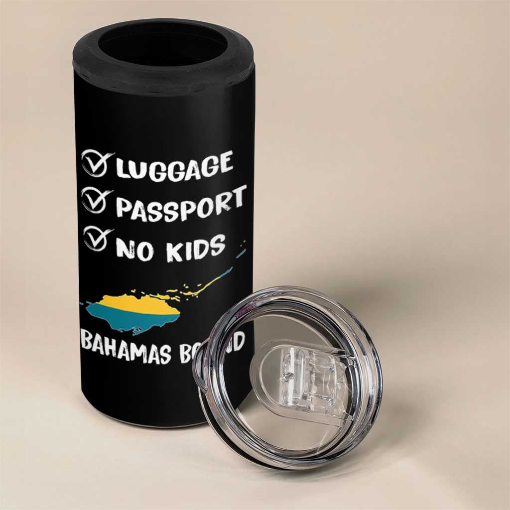 Bahamas Vacation 4 in 1 Can Cooler Tumbler Funny Tropical Island Summer Travel - Wonder Print Shop