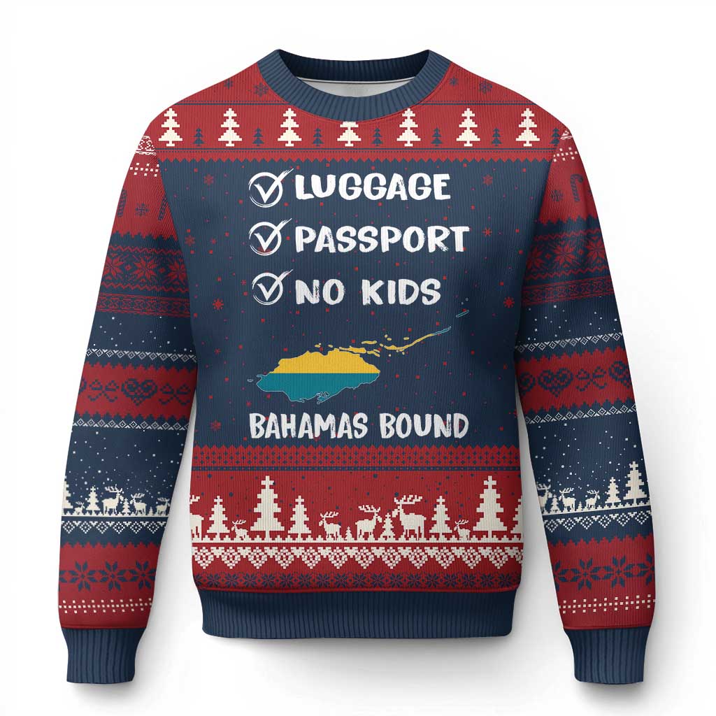 Bahamas Vacation Ugly Christmas Sweater Funny Tropical Island Summer Travel - Wonder Print Shop