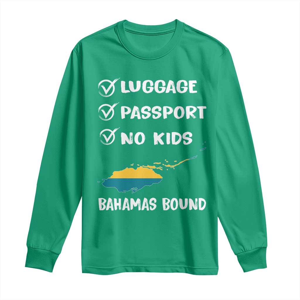 Bahamas Vacation Long Sleeve Shirt Funny Tropical Island Summer Travel - Wonder Print Shop