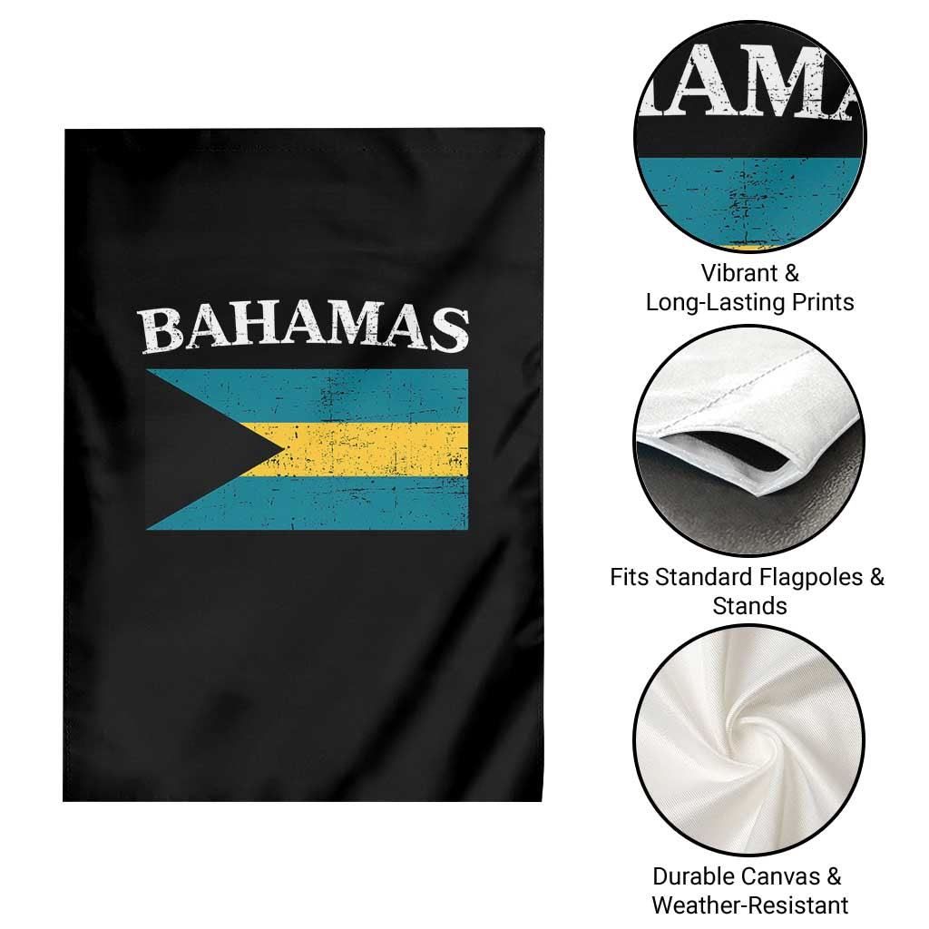 Bahamas Flag Garden Flag Retro Vintage Bahamian Gifts - Wonder Print Shop