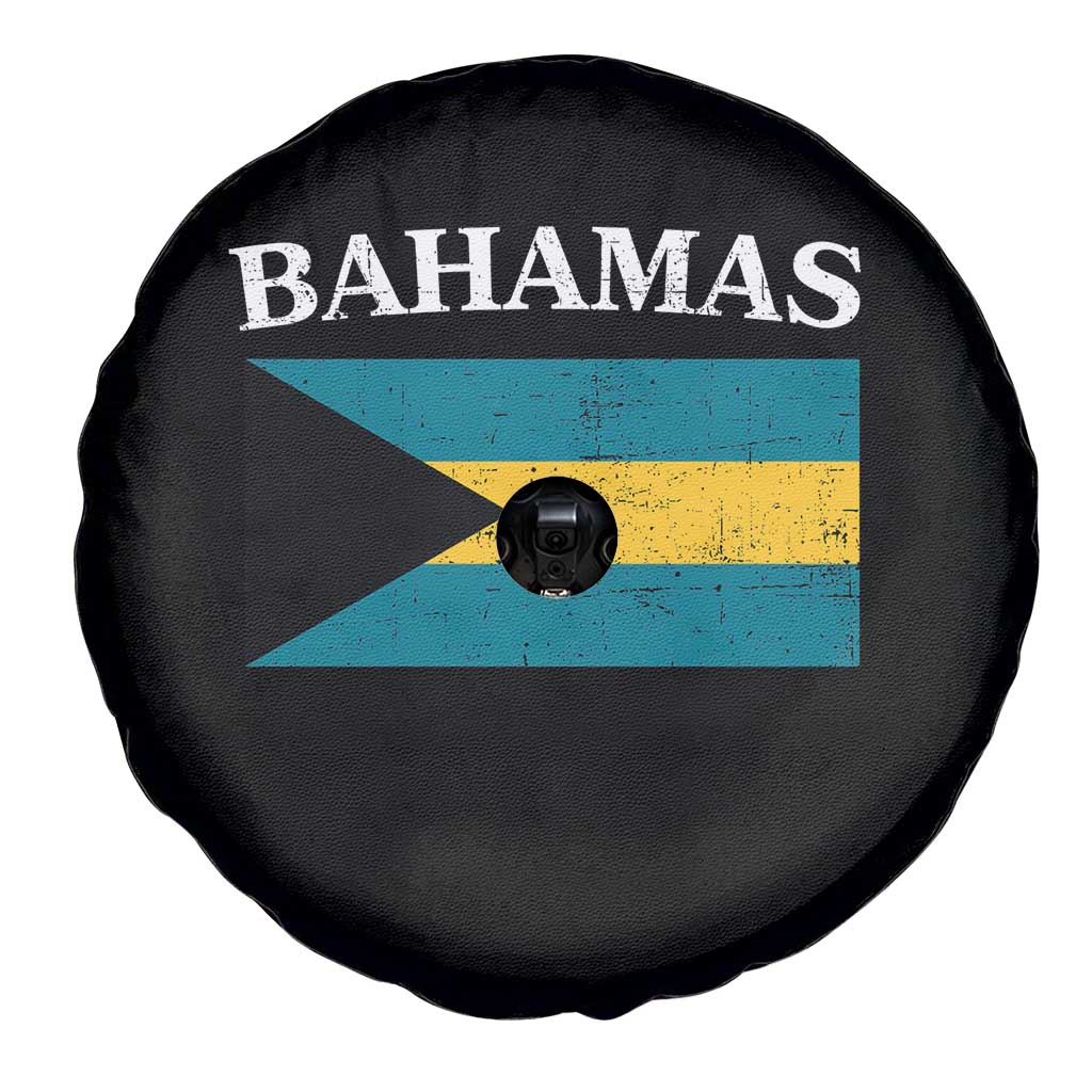 Bahamas Flag Spare Tire Cover Retro Vintage Bahamian Gifts - Wonder Print Shop
