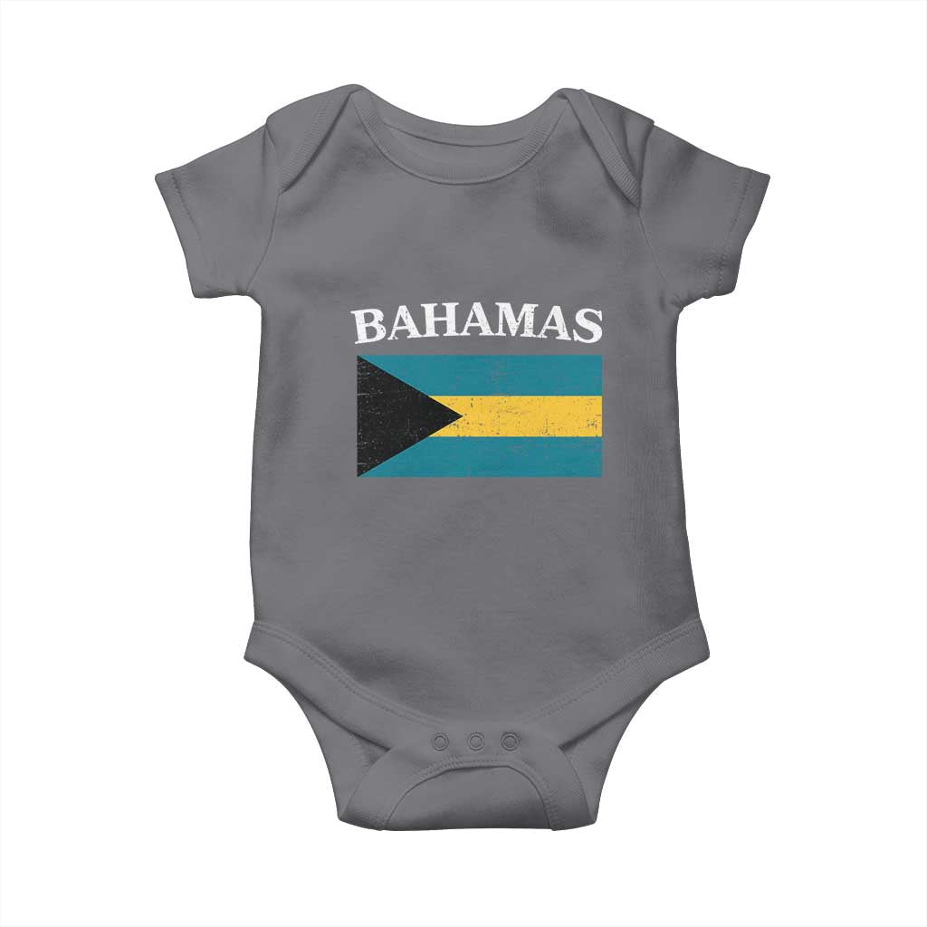Bahamas Flag Baby Onesie Retro Vintage Bahamian Gifts - Wonder Print Shop