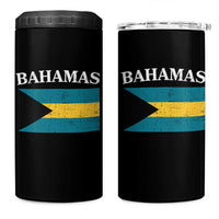 Bahamas Flag 4 in 1 Can Cooler Tumbler Retro Vintage Bahamian Gifts - Wonder Print Shop