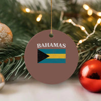 Bahamas Flag Ceramic Ornament Retro Vintage Bahamian Gifts - Wonder Print Shop