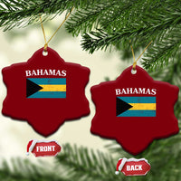 Bahamas Flag Ceramic Ornament Retro Vintage Bahamian Gifts - Wonder Print Shop