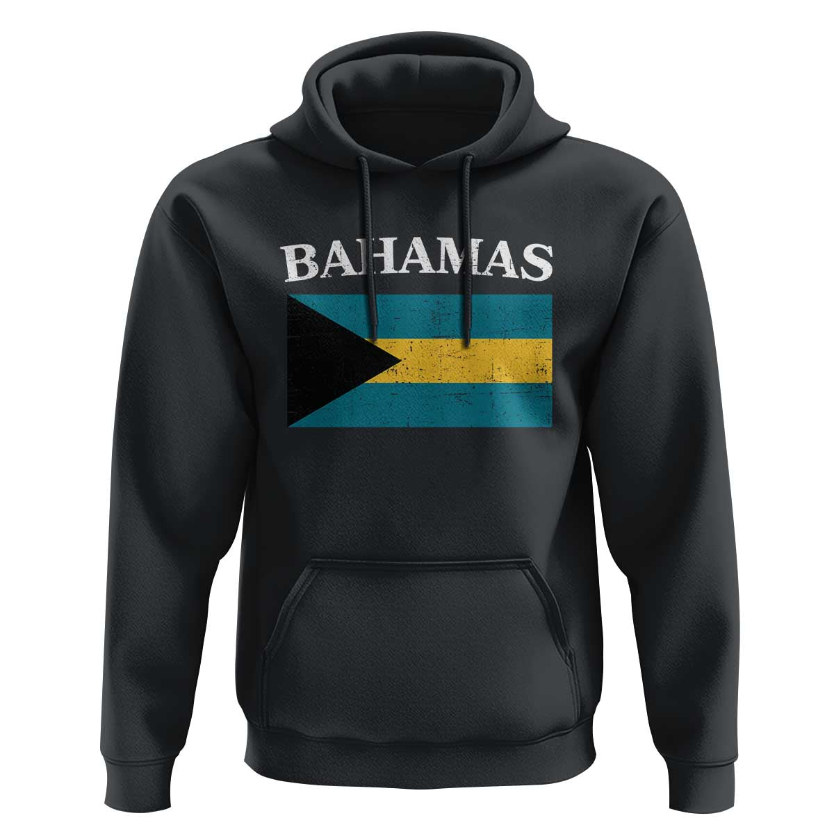 Bahamas Flag Hoodie Retro Vintage Bahamian Gifts - Wonder Print Shop