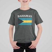 Bahamas Flag T Shirt For Kid Retro Vintage Bahamian Gifts - Wonder Print Shop