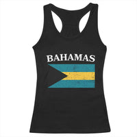 Bahamas Flag Racerback Tank Top Retro Vintage Bahamian Gifts - Wonder Print Shop