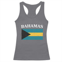Bahamas Flag Racerback Tank Top Retro Vintage Bahamian Gifts - Wonder Print Shop