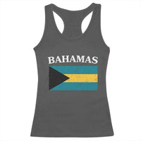 Bahamas Flag Racerback Tank Top Retro Vintage Bahamian Gifts - Wonder Print Shop