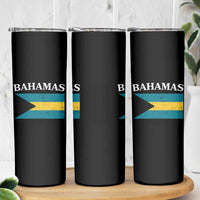 Bahamas Flag Skinny Tumbler Retro Vintage Bahamian Gifts - Wonder Print Shop