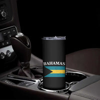 Bahamas Flag Skinny Tumbler Retro Vintage Bahamian Gifts - Wonder Print Shop