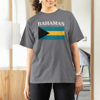 Bahamas Flag T Shirt For Women Retro Vintage Bahamian Gifts - Wonder Print Shop