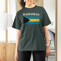 Bahamas Flag T Shirt For Women Retro Vintage Bahamian Gifts - Wonder Print Shop