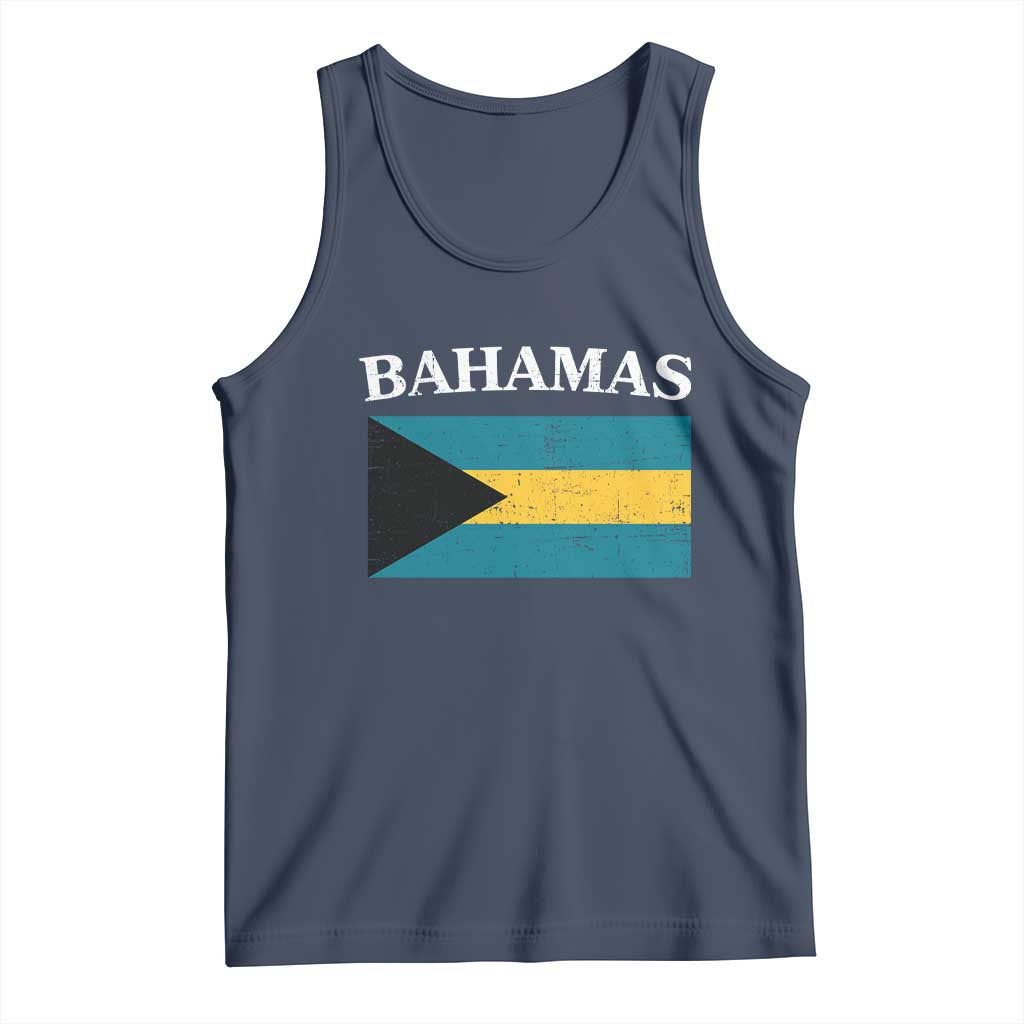 Bahamas Flag Tank Top Retro Vintage Bahamian Gifts - Wonder Print Shop