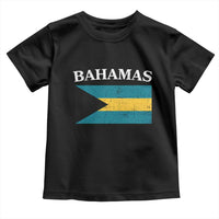 Bahamas Flag Toddler T Shirt Retro Vintage Bahamian Gifts - Wonder Print Shop
