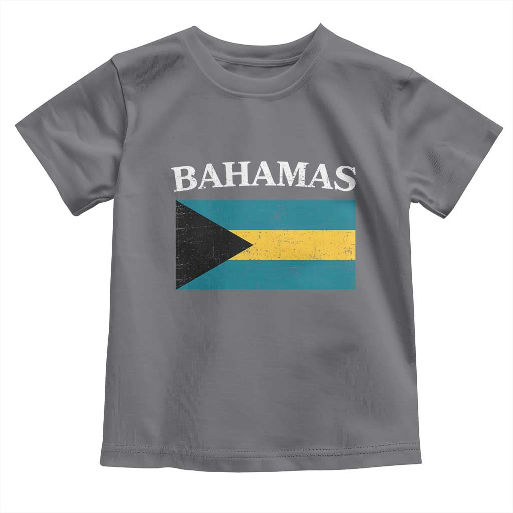 Bahamas Flag Toddler T Shirt Retro Vintage Bahamian Gifts - Wonder Print Shop