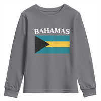 Bahamas Flag Youth Sweatshirt Retro Vintage Bahamian Gifts - Wonder Print Shop