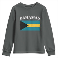 Bahamas Flag Youth Sweatshirt Retro Vintage Bahamian Gifts - Wonder Print Shop