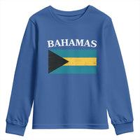 Bahamas Flag Youth Sweatshirt Retro Vintage Bahamian Gifts - Wonder Print Shop