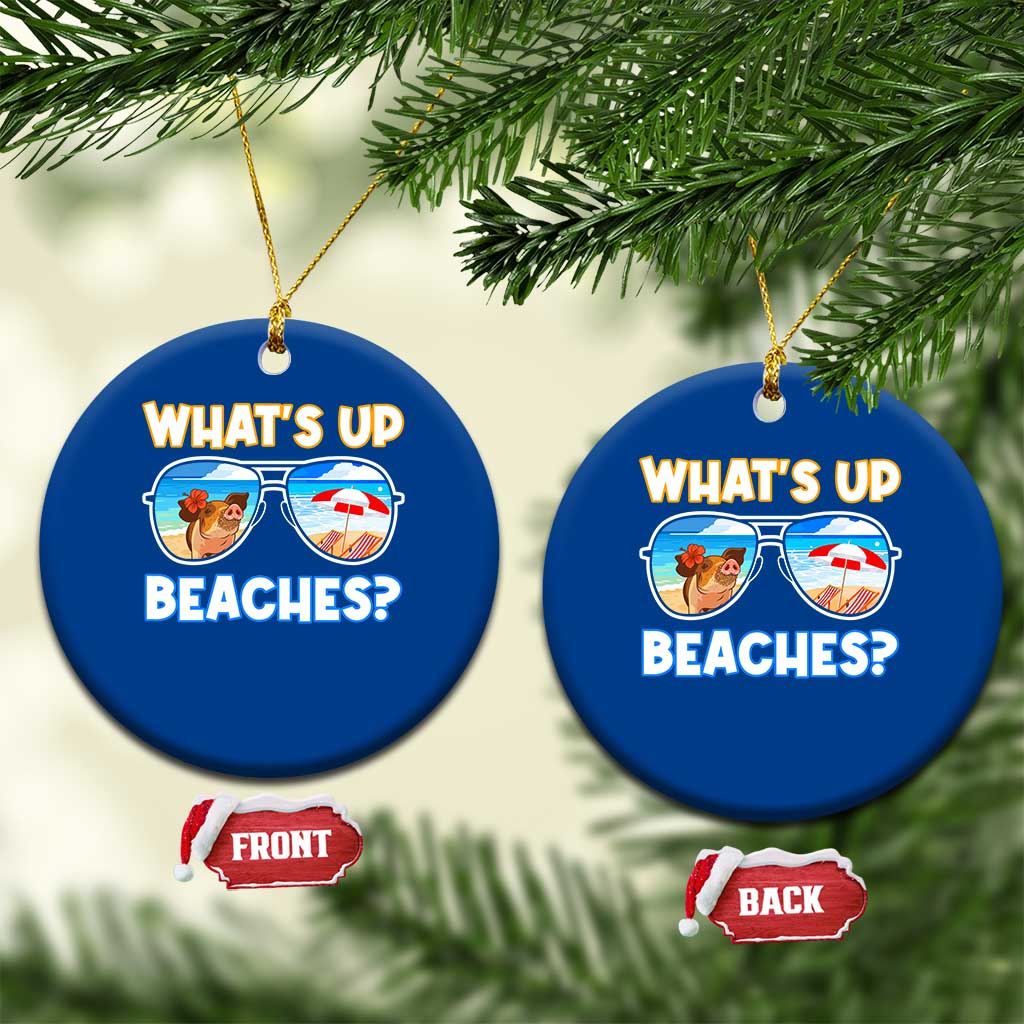 Bahamas Swimming Pigs Ceramic Ornament Pig Swim Caribbean Beach Summer Vacation - Wonder Print Shop