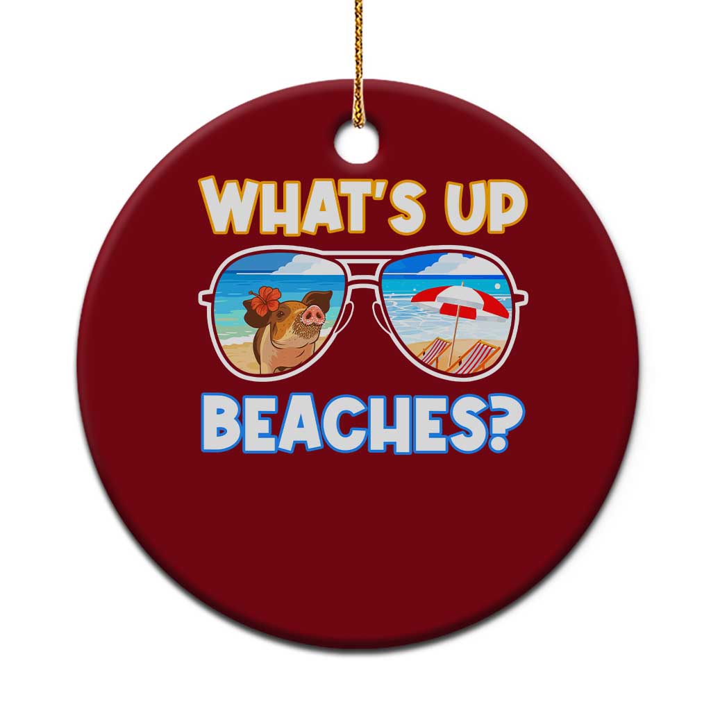 Bahamas Swimming Pigs Ceramic Ornament Pig Swim Caribbean Beach Summer Vacation - Wonder Print Shop