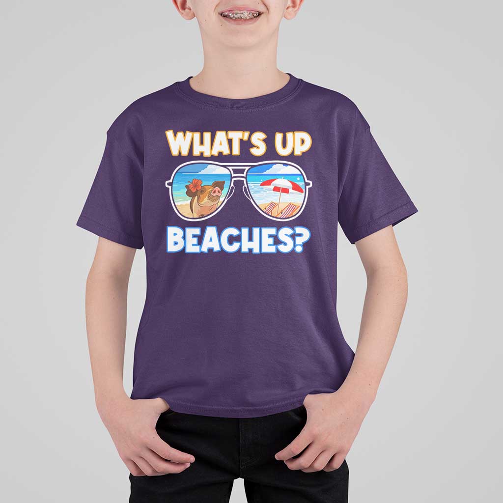 Bahamas Swimming Pigs T Shirt For Kid Pig Swim Caribbean Beach Summer Vacation - Wonder Print Shop