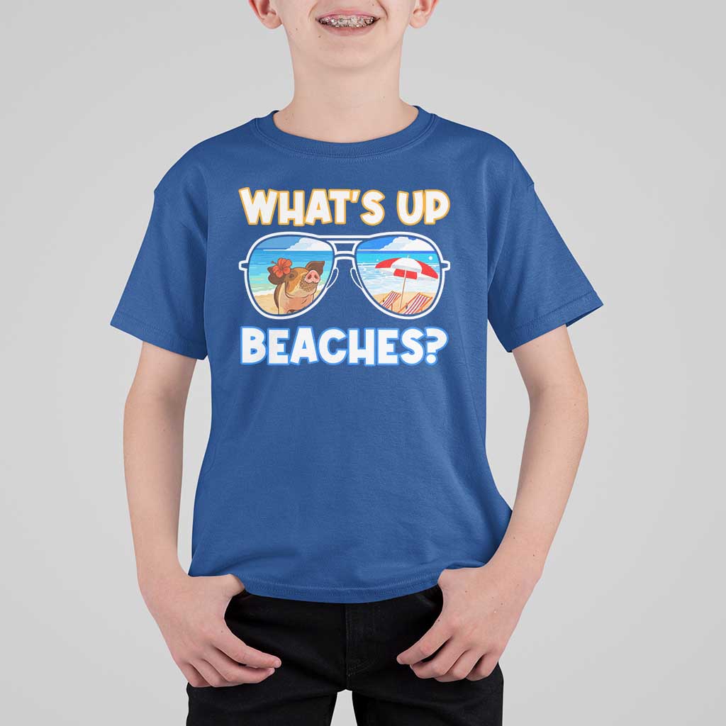Bahamas Swimming Pigs T Shirt For Kid Pig Swim Caribbean Beach Summer Vacation - Wonder Print Shop