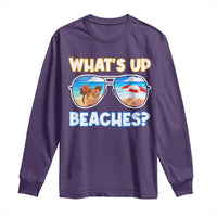 Bahamas Swimming Pigs Long Sleeve Shirt Pig Swim Caribbean Beach Summer Vacation - Wonder Print Shop