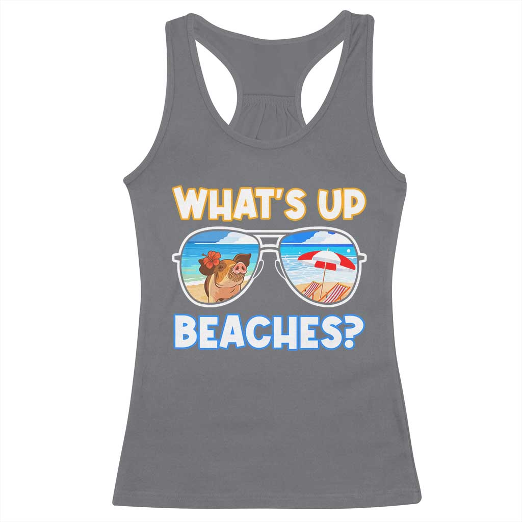 Bahamas Swimming Pigs Racerback Tank Top Pig Swim Caribbean Beach Summer Vacation - Wonder Print Shop