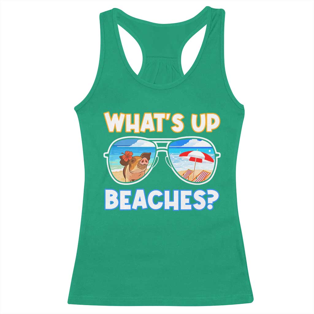 Bahamas Swimming Pigs Racerback Tank Top Pig Swim Caribbean Beach Summer Vacation - Wonder Print Shop