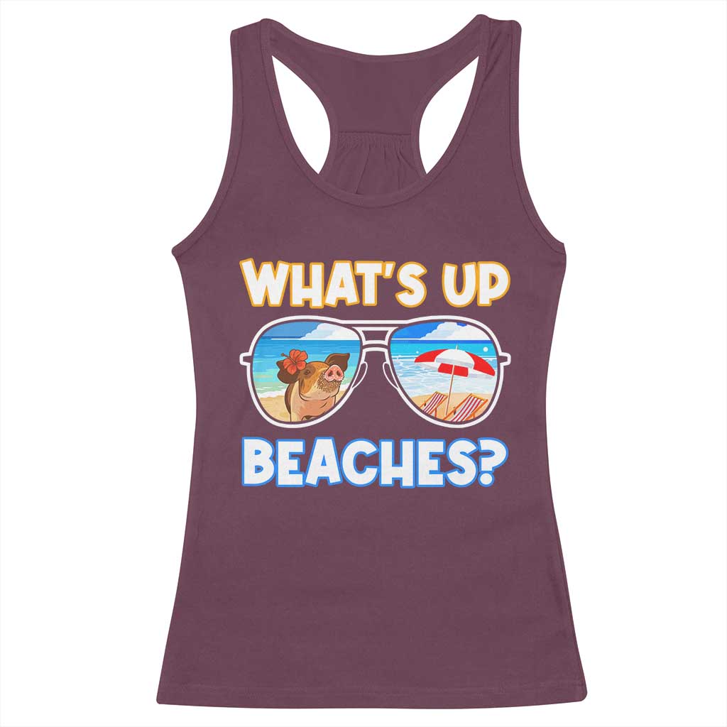 Bahamas Swimming Pigs Racerback Tank Top Pig Swim Caribbean Beach Summer Vacation - Wonder Print Shop