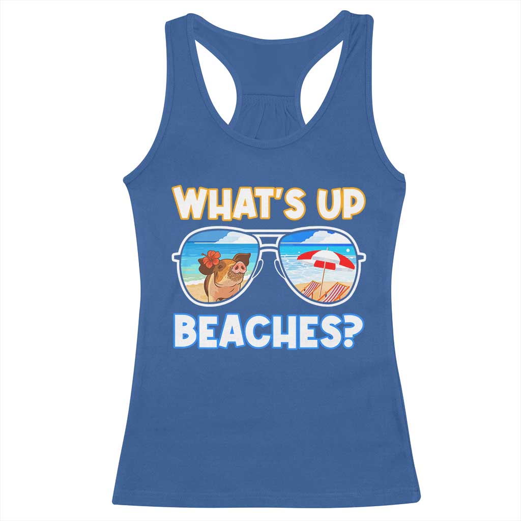 Bahamas Swimming Pigs Racerback Tank Top Pig Swim Caribbean Beach Summer Vacation - Wonder Print Shop