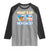 Bahamas Swimming Pigs Raglan Shirt Pig Swim Caribbean Beach Summer Vacation - Wonder Print Shop
